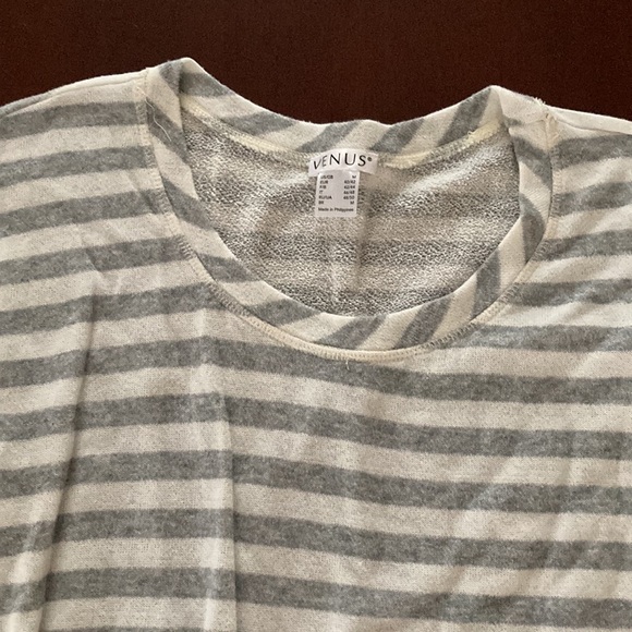 VENUS M Medium Striped bathing suit cover up dress light sweatshirt material - Picture 6 of 8